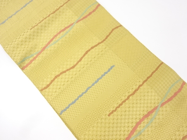 JAPANESE NAGOYA OBI / WOVEN WAVY STRIPE